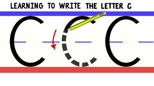 Write the Letter C - ABC Writing for Kids - Alphabet Handwriting by 123ABCtv смотреть онлайн