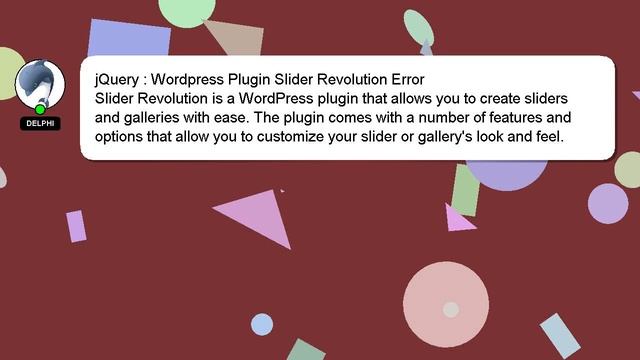 jQuery : Wordpress Plugin Slider Revolution Error смотреть онлайн