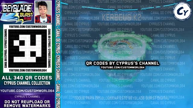 ALL 340 QR CODES BEYBLADE BURST RISE APP IN 4K смотреть онлайн