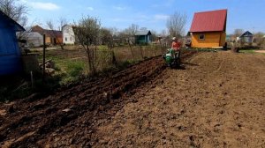 AURORA 1400 ПАХОТА НА ГРУНТОЗАЦЕПАХ. ОБОРОТНЫЙ ПЛУГ ДЛЯ МОТОБЛОКА.