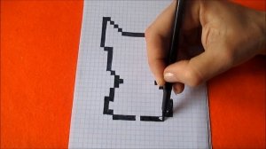 Как нарисовать  по клеточкам в тетради Собаку - Щенка Корги Пиксель Арт #Корги, #Corgi How to Draw