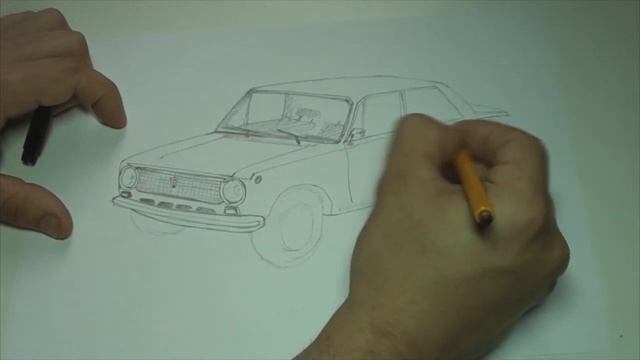 КАК НАРИСОВАТЬ МАШИНУ ВАЗ 2101 "КОПЕЙКА" смотреть онлайн