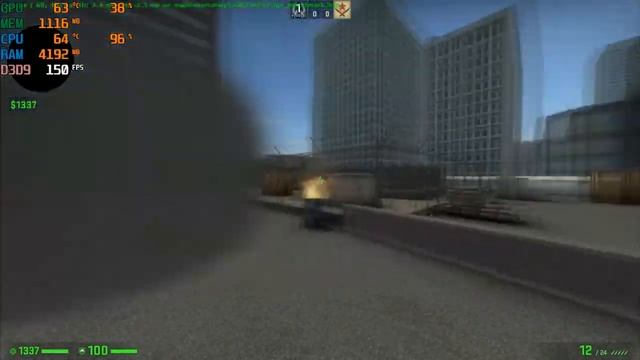 i3 4170 + GTX 1050 2GB - CSGO Benchmark Test. смотреть онлайн