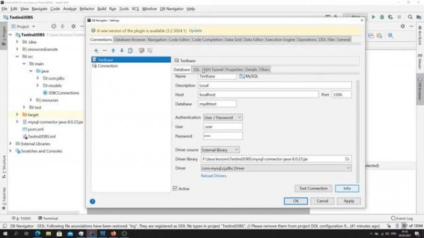 Java - урок 51.3 (Как подключить IntelliJ IDEA Community к базе данных  MySQL online and offline)