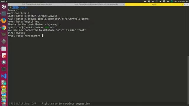 Autocomplete command line prompt with styled output for MySQL using mycli смотреть онлайн