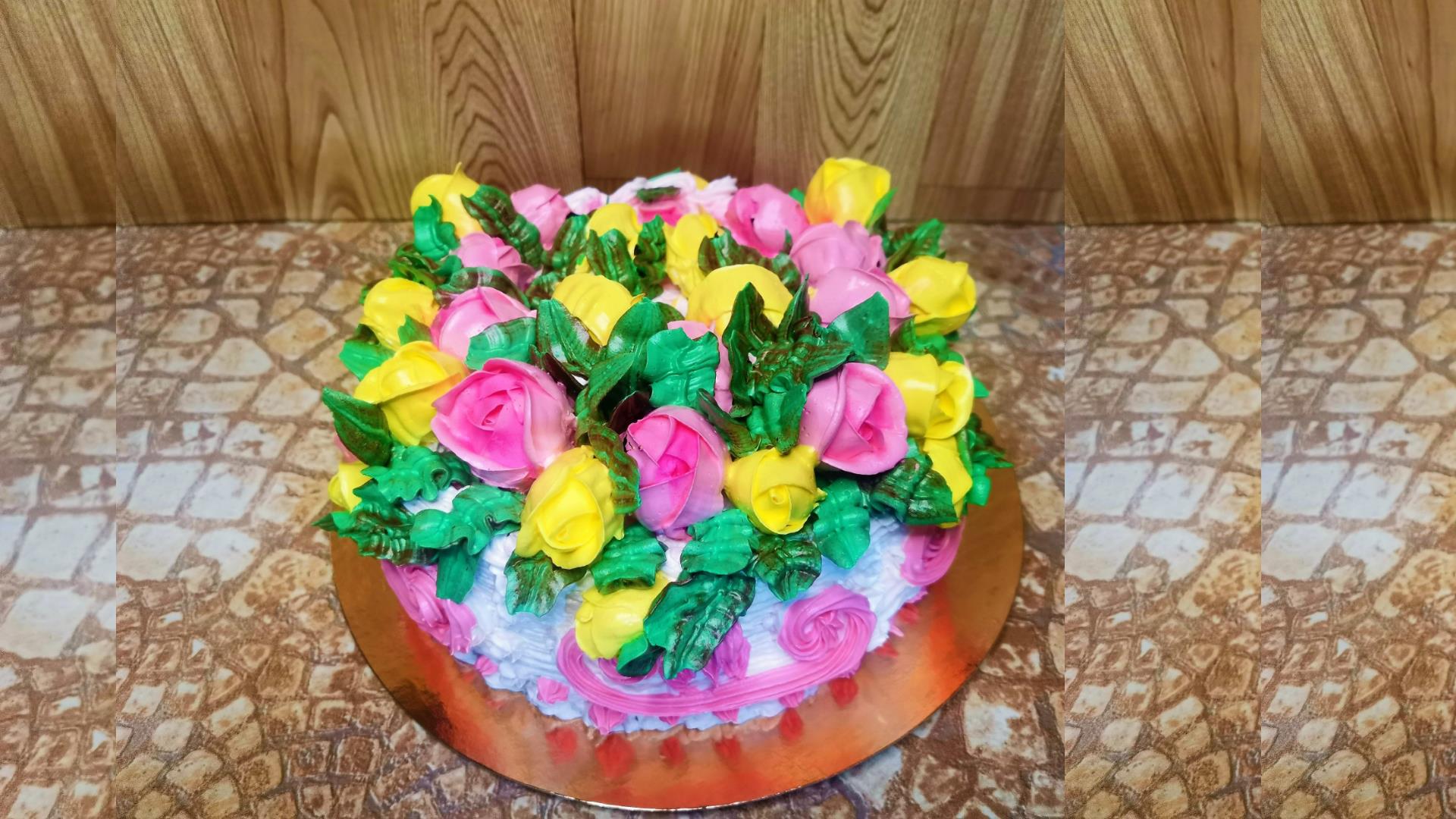 Украшаем тортик розочками смотреть онлайн