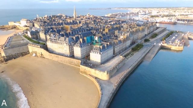 Intra Muros Saint Malo vue du ciel, Ille et Vilaine смотреть онлайн