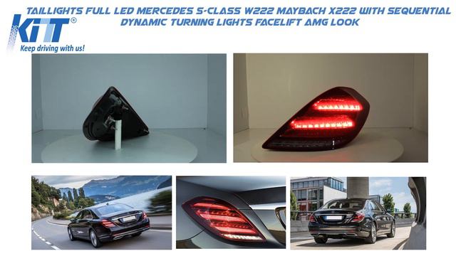 Taillights Mercedes S-Class W222 Maybach X222 with Dynamic Turning Lights Facelift AMG Look смотреть онлайн