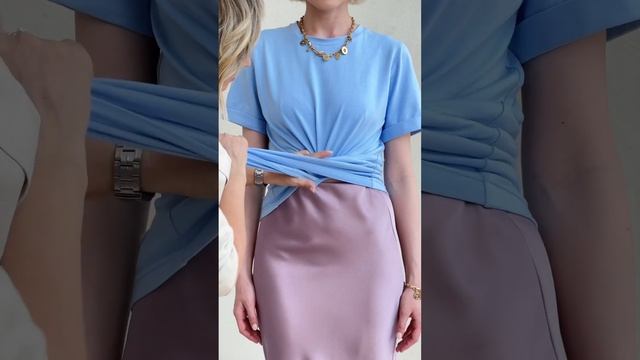 Оригинальная идея, как завязать футболку. Арт. футболки на wildberries 12413954. Арт. юбки 12106838 смотреть онлайн