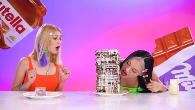 Expensive CHOCOLATE VS Cheap REAL Food | Rich Sweets vs Broke Sweets Challenge by RATATA BOOM смотреть онлайн