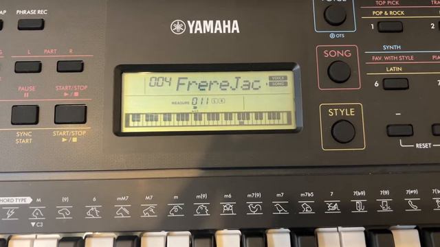 Yamaha PSR-E273: Frere Jacques смотреть онлайн