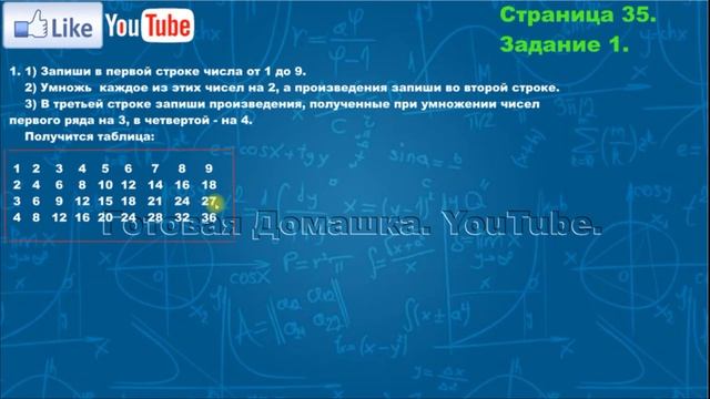 Страница 35, Задание 1, (Моро), Математика, 3й класс, Часть 1 смотреть онлайн
