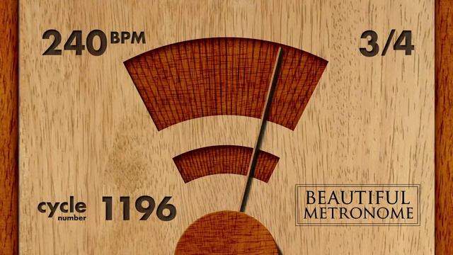 240 BPM 3/4 Wood Metronome HD смотреть онлайн