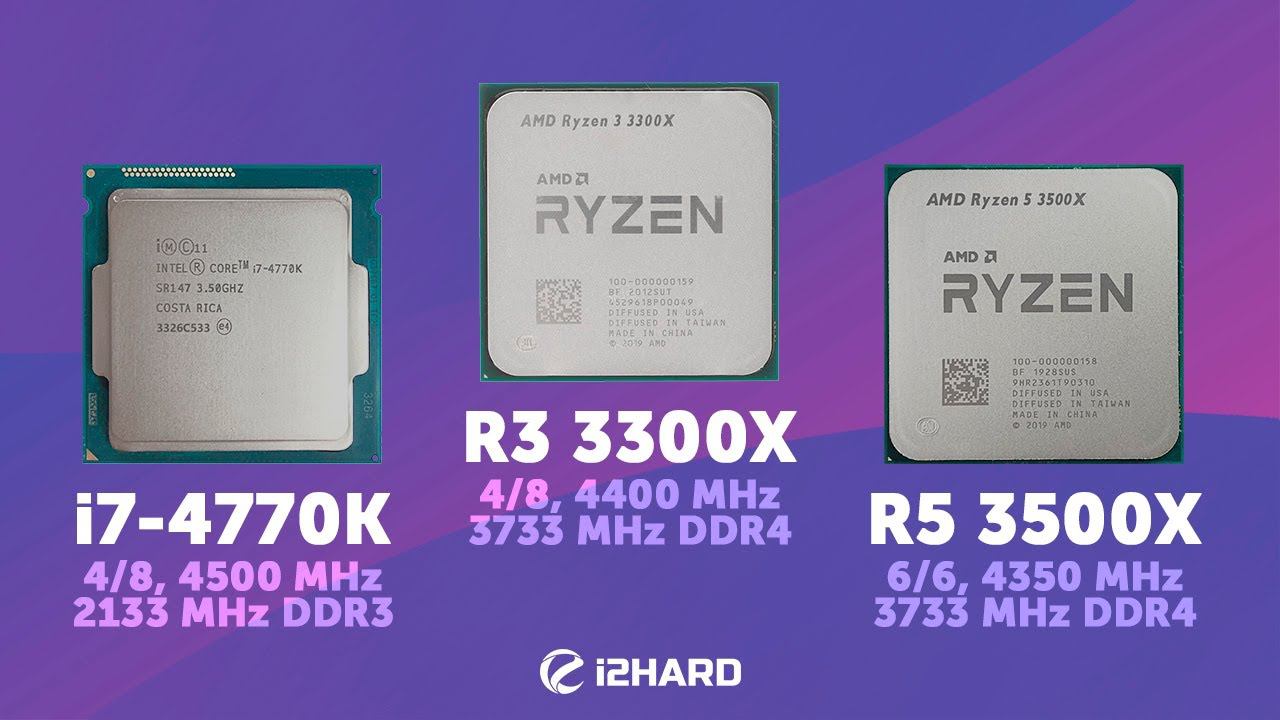 Тест Ryzen 3 3300X Vs Ryzen 5 3500X Vs Core I7-4770K. 4 или 6 ядер?