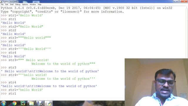 Python Tutorials| String And String Indexing in Python|Day-15|By Ashwath M Shetty смотреть онлайн
