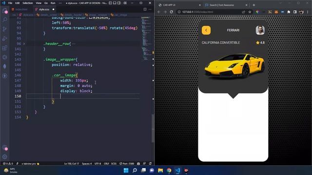 Car Renal App Ui/Ux Design With Html & Sass смотреть онлайн