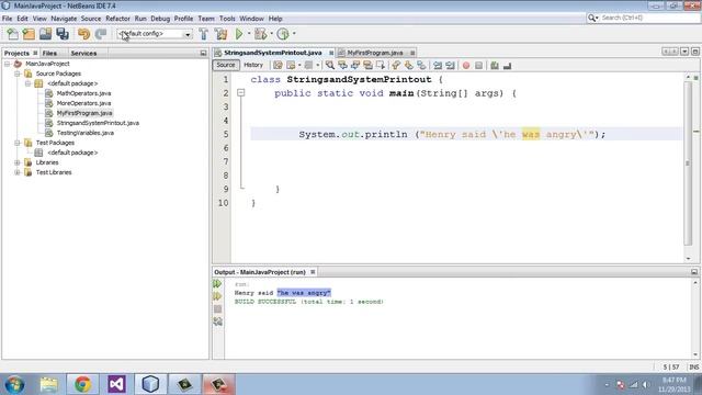 Java Tutorial for Beginners - 5 - Strings and System.out.print смотреть онлайн