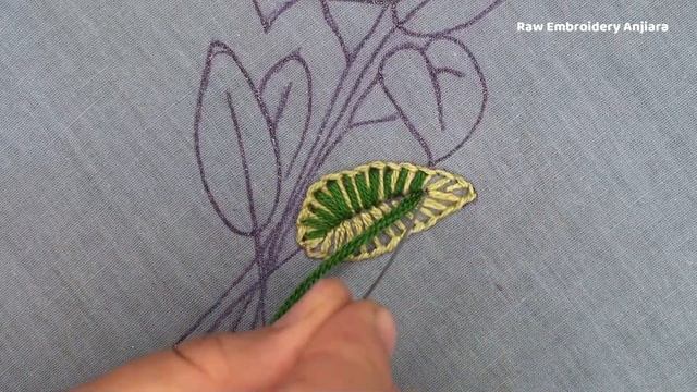 Leaf embroidery designs with different colors, Raw Embroidery Anjiara смотреть онлайн