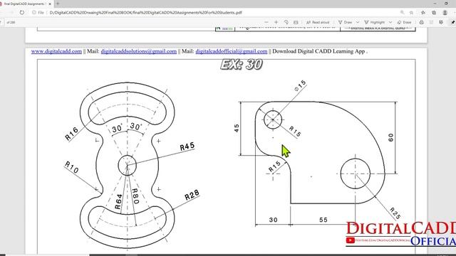 AutoCAD Mechanical Tutorial For Beginner | AutoCAD Tutorial for Mechanical Engineering| Digital CAD смотреть онлайн