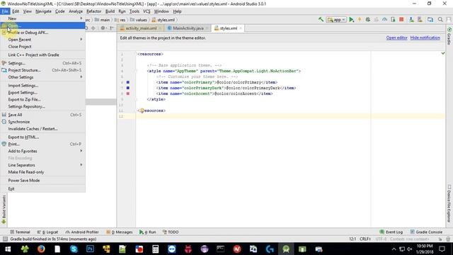 How to hide the title bar for an Activity in XML with existing theme смотреть онлайн