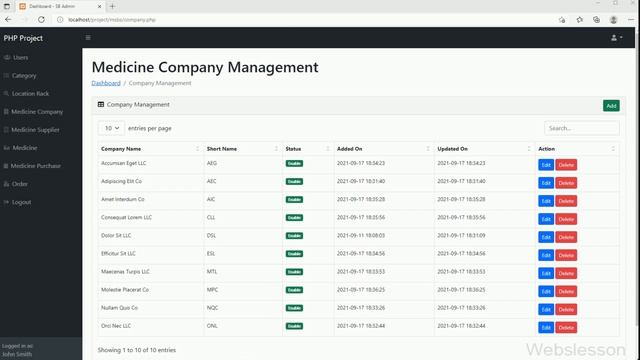 Medical Store Management System in PHP & MySQL смотреть онлайн