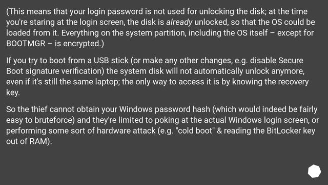 Is BitLocker useful in the case of stolen laptop? смотреть онлайн