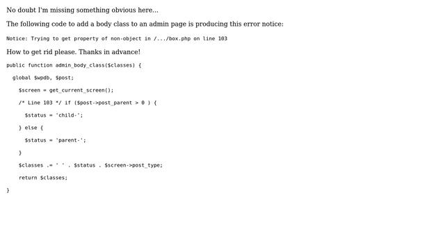 Wordpress: Non Object Notice Error - How to fix please смотреть онлайн