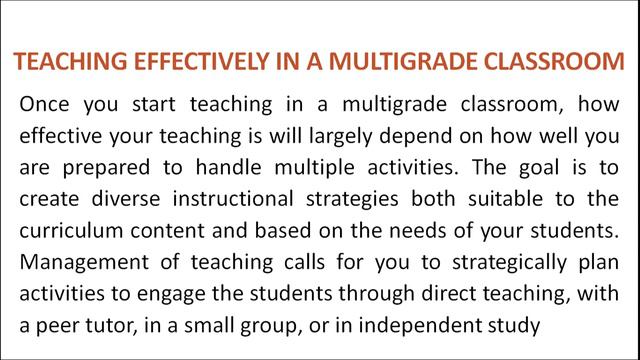 A Presentation on Space, Grade and Curricular Management in Multi grade Situations смотреть онлайн