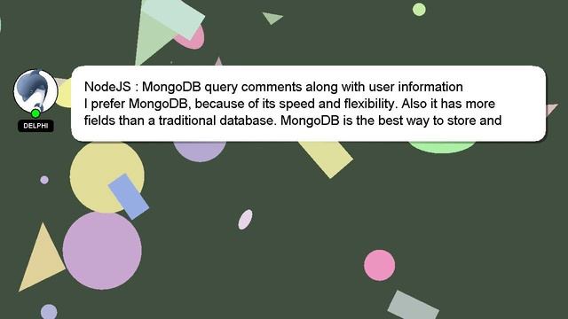 NodeJS : MongoDB query comments along with user information смотреть онлайн