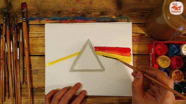 Как нарисовать ПРИЗМУ Ньютона / Рисуем красками РАДУГУ смотреть онлайн