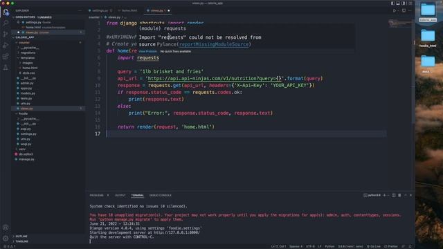 Register for an API key for our project with API-Ninjas, Part 4 | Build a Food Calorie Counter смотреть онлайн
