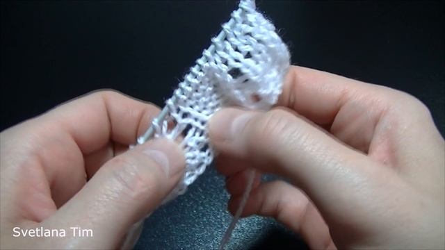 Двухсторонний Ажурный узор ВОЗДУШНЫЕ ФОНАРИКИ. Вязание спицами / Beautiful Knitting Pattern № 423 смотреть онлайн