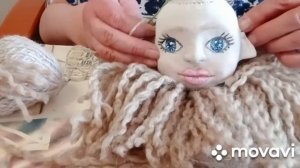 Вяжем парик с челкой  для куклы#куклашьем