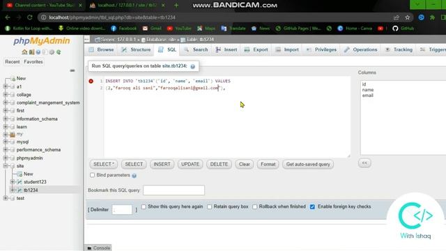 how to Insert multi data Into table in MySQL tutorial in Urdu/Hindi смотреть онлайн