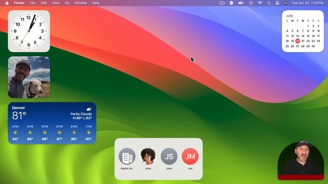 macOS Sonoma Desktop Widgets Preview смотреть онлайн