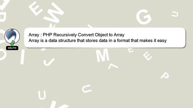 Array : PHP Recursively Convert Object to Array смотреть онлайн