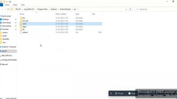 Android Studio (version 2023.1) X Unable to find bundled Java version.