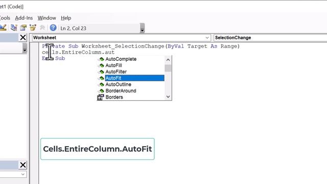autofit column in excel vba смотреть онлайн