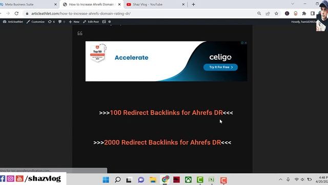 How to Increase Ahrefs DR 0 to 60 by Shaz Vlog | 24000 Redirect Backlinks смотреть онлайн