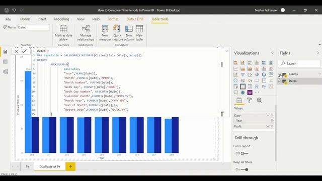 How to Compare Time Periods in Power BI [By using DATEADD] смотреть онлайн