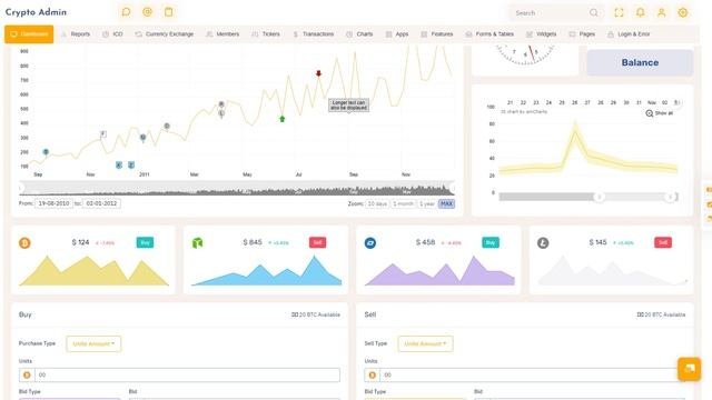 Crypto Admin Templates Bootstrap 5 Dashboard UI Kit with Sass смотреть онлайн