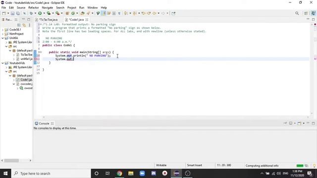 LAB: Formatted output: No parking sign in JAVA | CWCoder смотреть онлайн