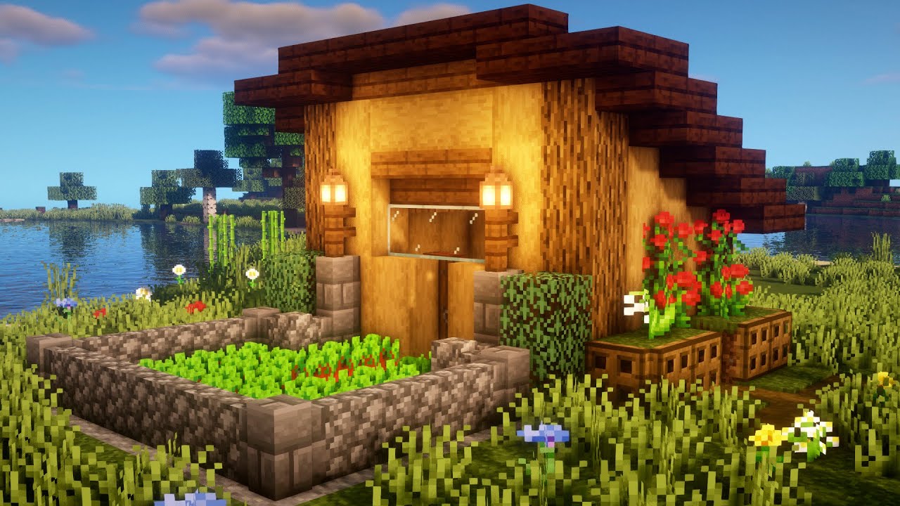 СТАРТОВЫЙ ДОМ В МАЙНКРАФТЕ! смотреть онлайн