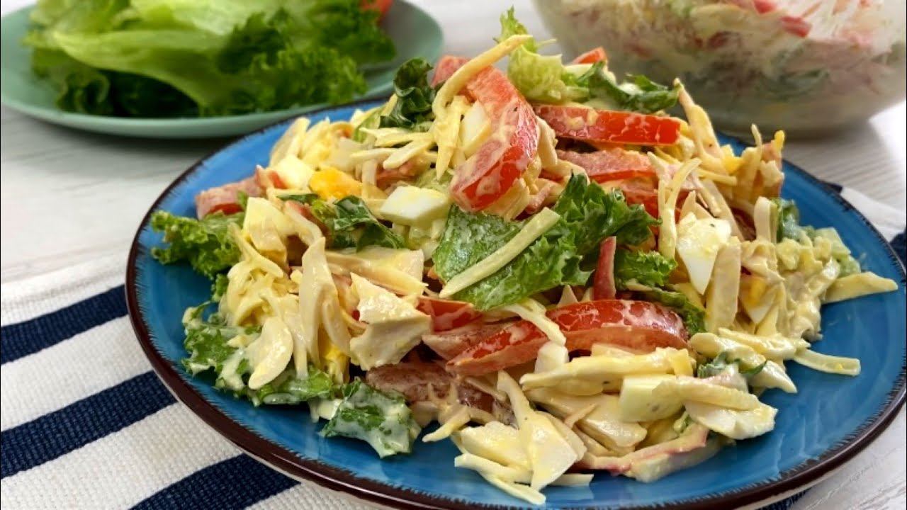 Муж в восторге от НОВОГО САЛАТА! Салат,в котором заменила один ингредиент! Салат за 5 минут смотреть онлайн