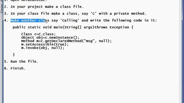 How to call private method of a class using Java in NetBeansIDE смотреть онлайн