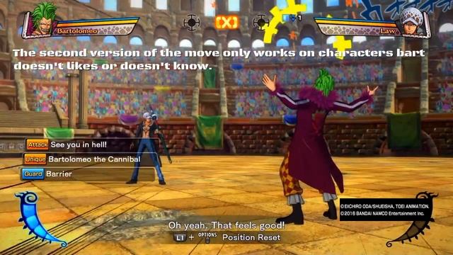 One piece burning blood Bartolomeo combos смотреть онлайн