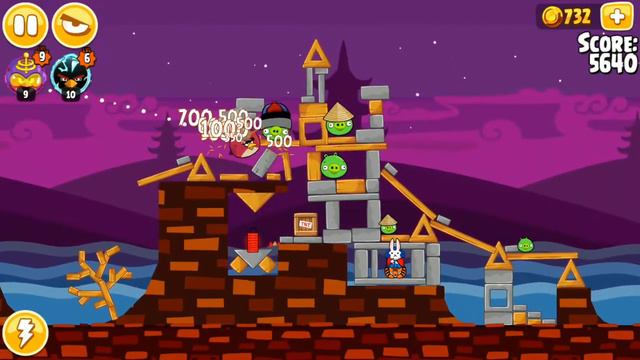 Angry Birds Seasons - Moon Festival - Level 1-8 - 88,020 - World Record! смотреть онлайн