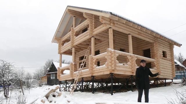 Дом-баня из оцилиндрованного бревна 98 м2 - Отзыв заказчика СК "ДОМАПЕРМЬ.РФ" смотреть онлайн