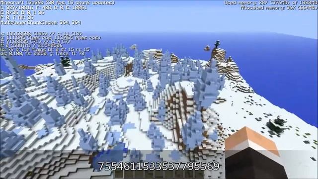 Minecraft Snapshot 13w36b Seed (works in 1.7.2) - 2 Ice Plains Spike Biomes Next to Spawn смотреть онлайн