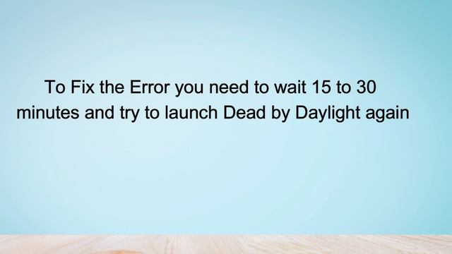 How to Fix “Error Code 130” in Dead by Daylight смотреть онлайн